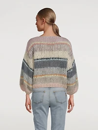 Big Mohair-Blend Galore Sweater Stripe