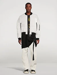 Down Bomber Jacket Pixel Print