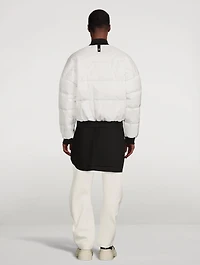 Down Bomber Jacket Pixel Print