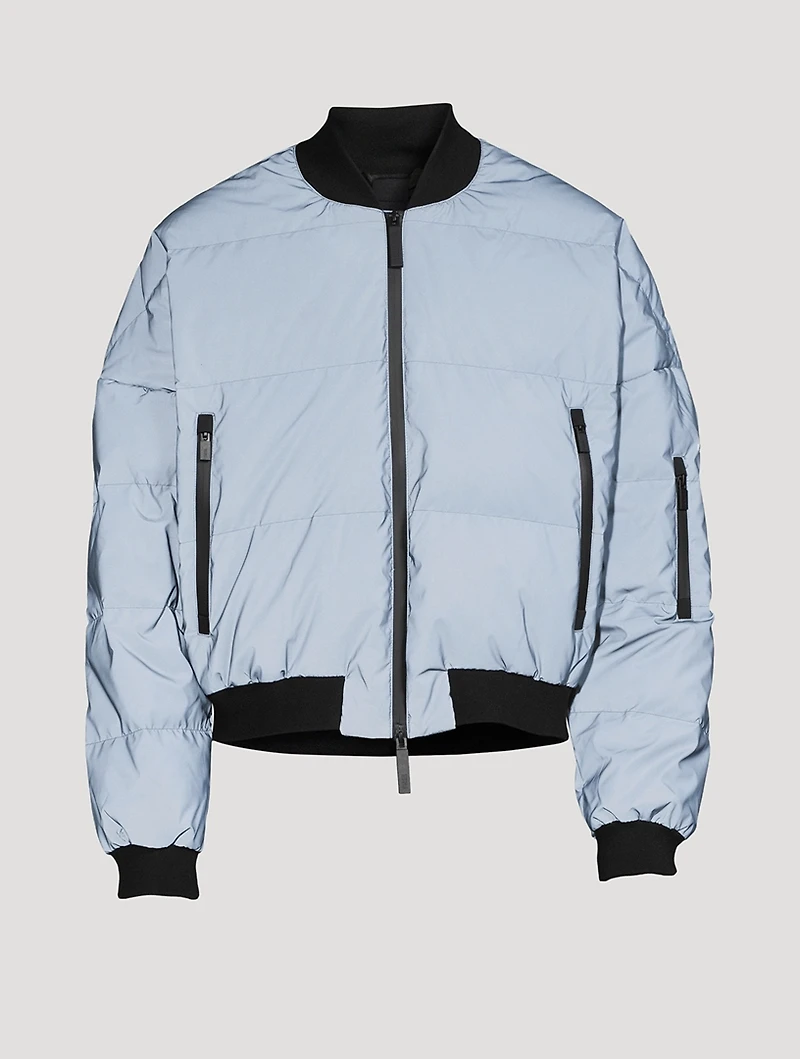 Reflective Down Bomber Jacket