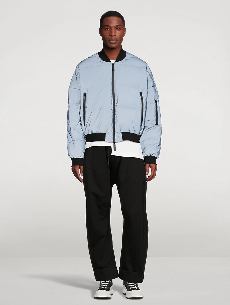 Reflective Down Bomber Jacket