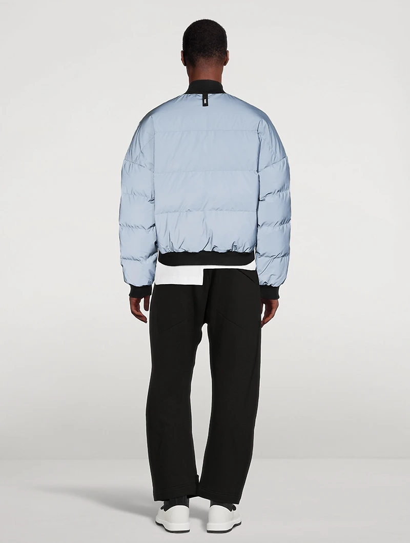Reflective Down Bomber Jacket