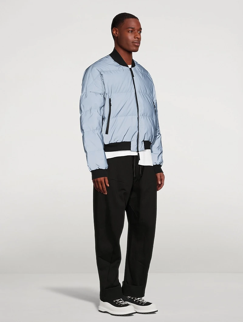 Reflective Down Bomber Jacket
