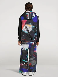 Modular Down Vest Splatter Print