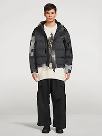 Utility Down Jacket Pixel Print
