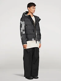 Utility Down Jacket Pixel Print