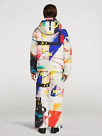 Utility Down Jacket Splatter Print