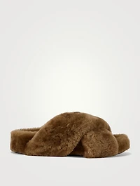 Shearling Slide Sandals