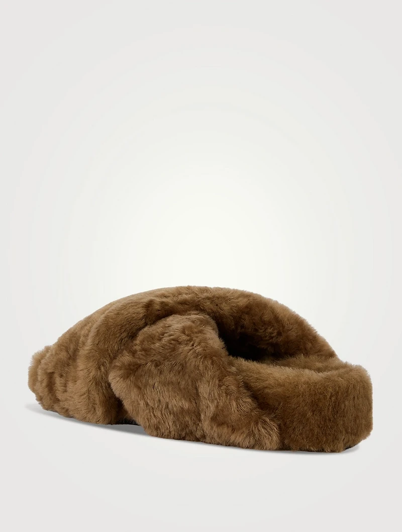 Shearling Slide Sandals