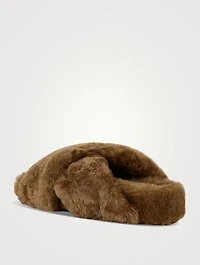 Shearling Slide Sandals