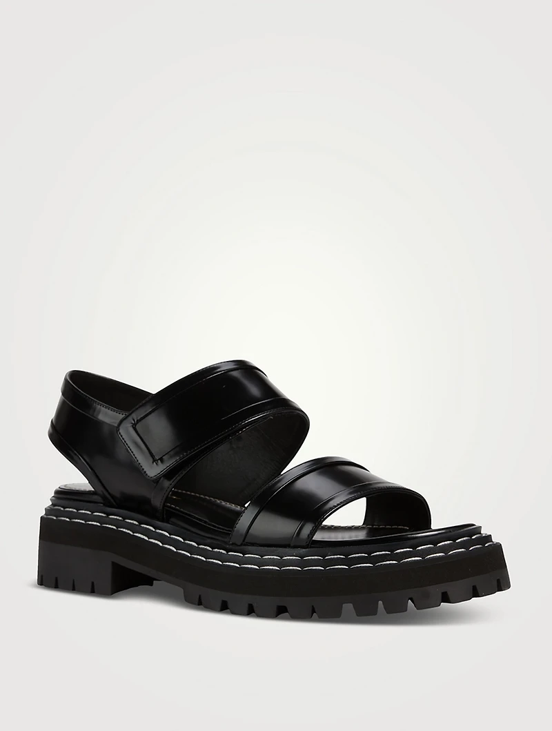 Lug-Sole Leather Sport Sandals