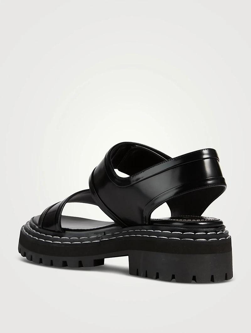 Lug-Sole Leather Sport Sandals