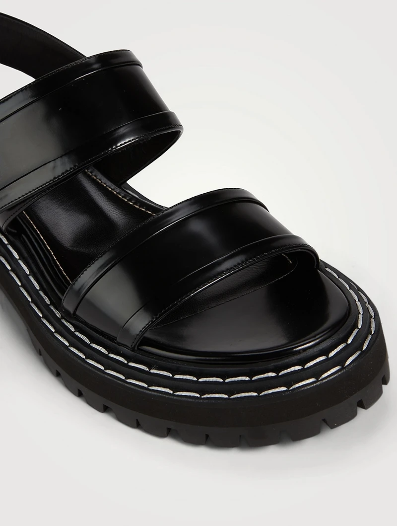 Lug-Sole Leather Sport Sandals