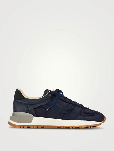50-50 Nylon And Leather Sneakers