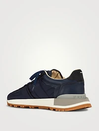 50-50 Nylon And Leather Sneakers