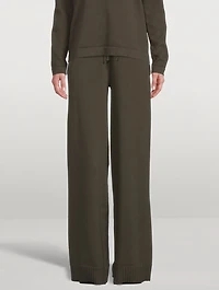 Fine Knit Wide-Leg Pants
