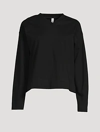 Heavy Jersey V-Neck Long Sleeve T-Shirt