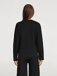 Heavy Jersey V-Neck Long Sleeve T-Shirt