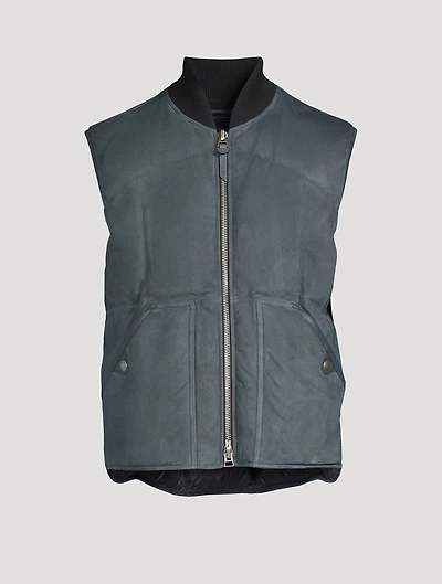 Light Suede Down Vest