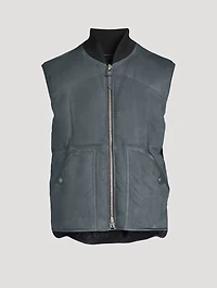Light Suede Down Vest