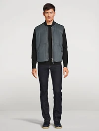 Light Suede Down Vest