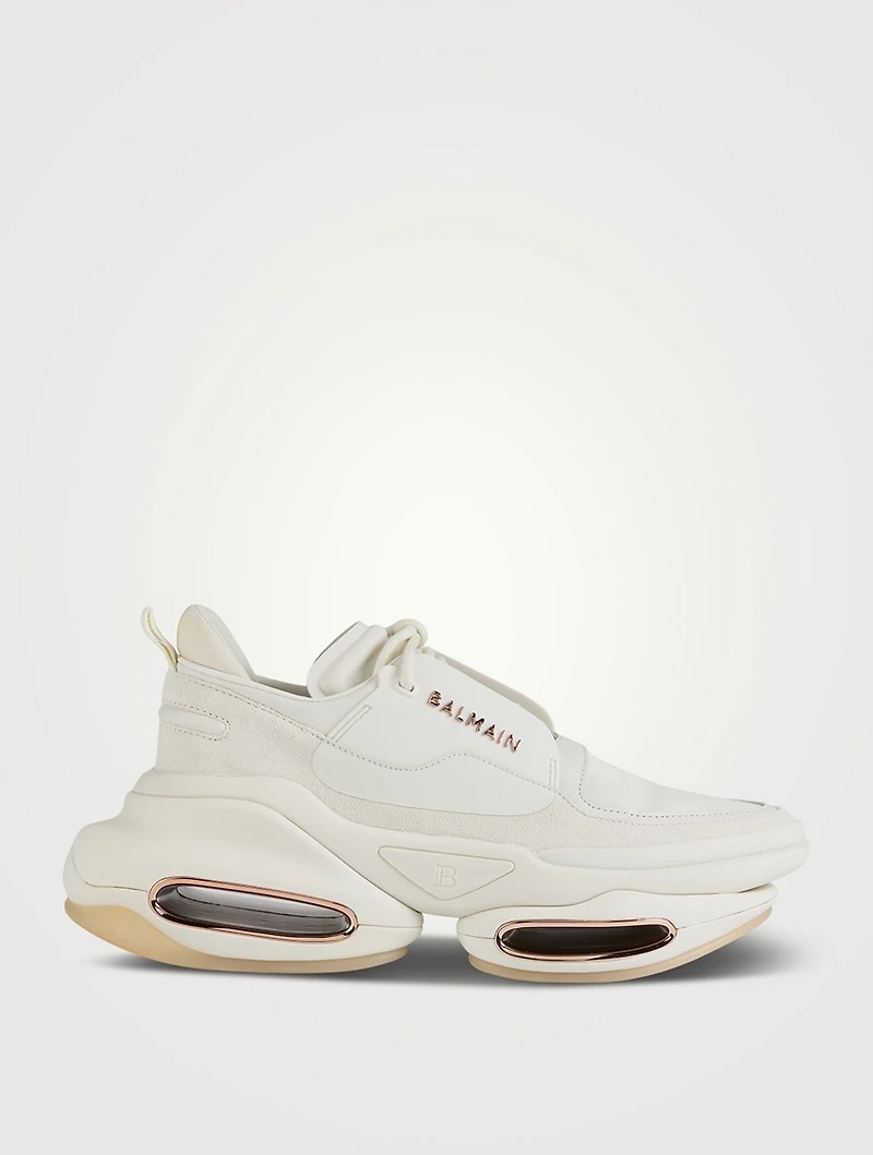 B-Bold Leather And Suede Sneakers