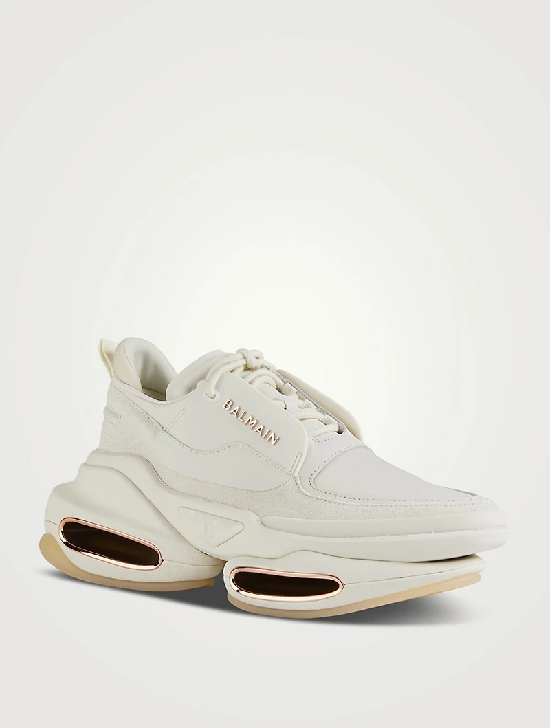 B-Bold Leather And Suede Sneakers
