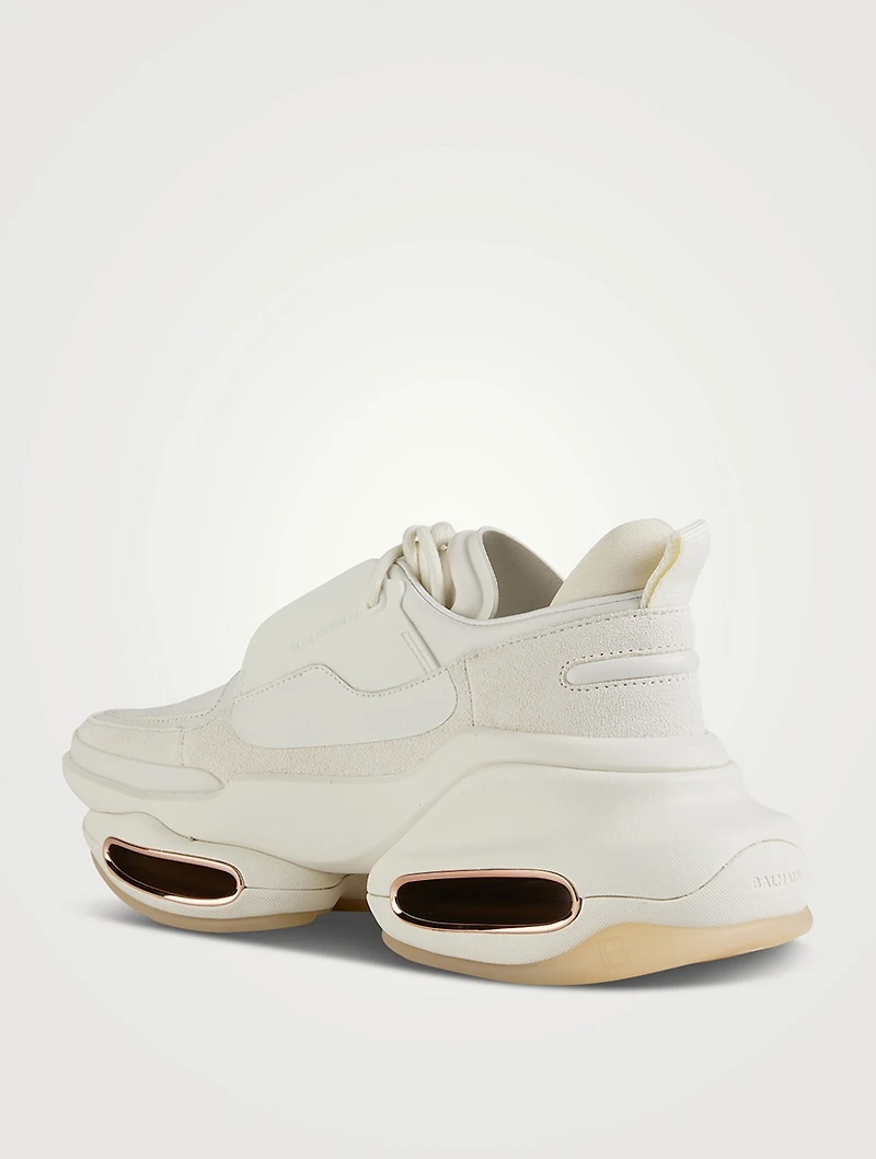 B-Bold Leather And Suede Sneakers