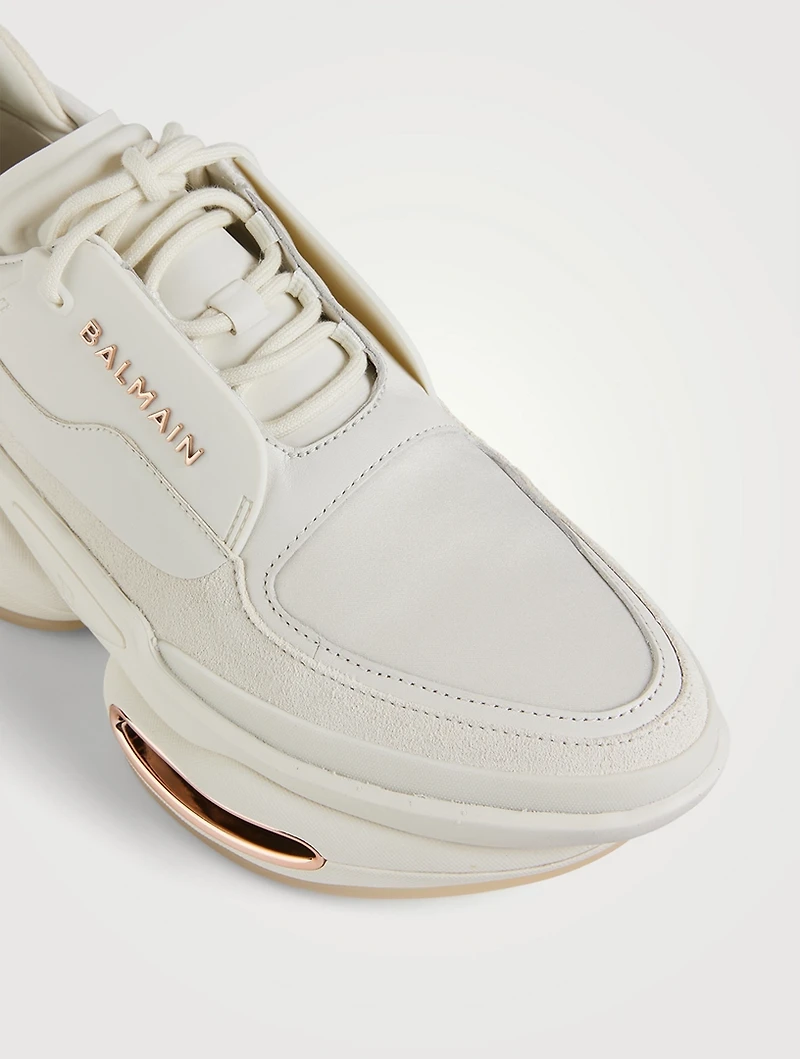 B-Bold Leather And Suede Sneakers