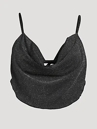Cowlneck Glitter Bikini Top
