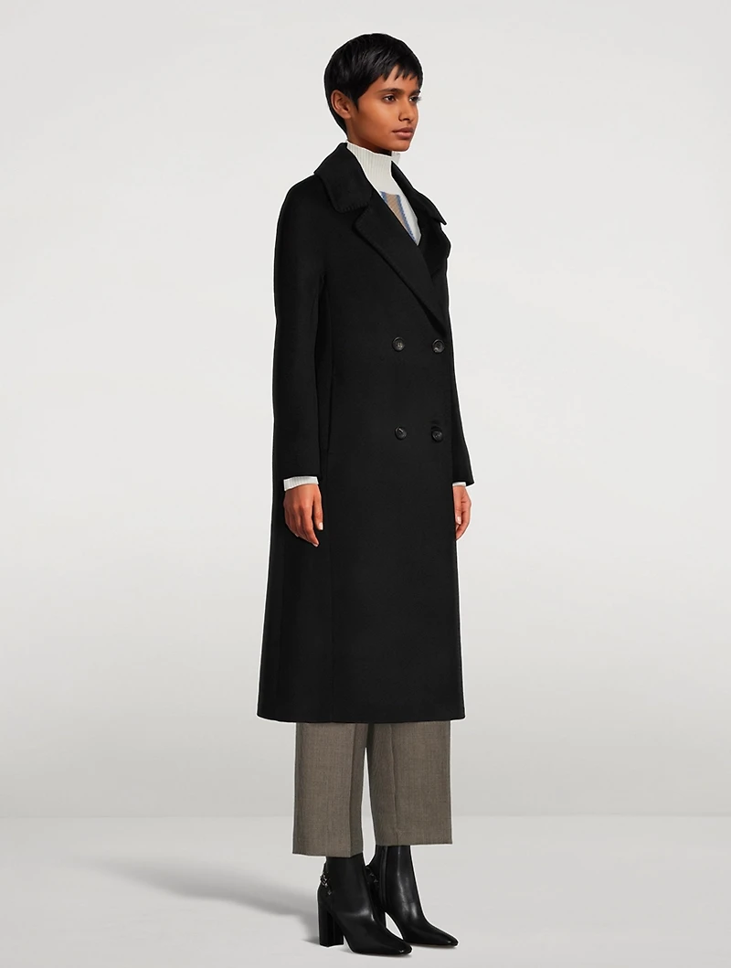 Monsieur Double-Breasted Cashmere Coat