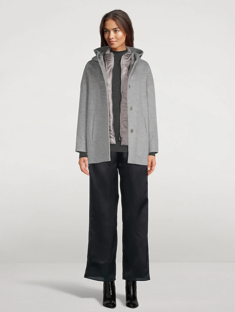 Wool Jacket With Down Vest