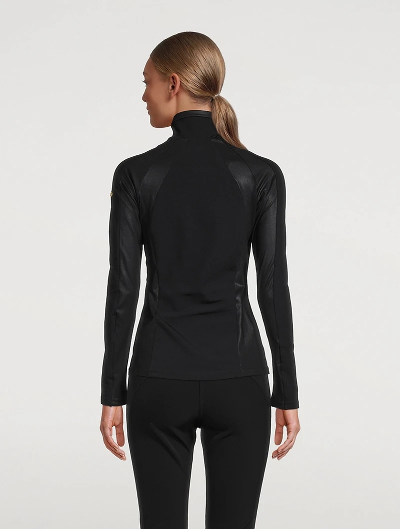 Davos Sequin Zip Top