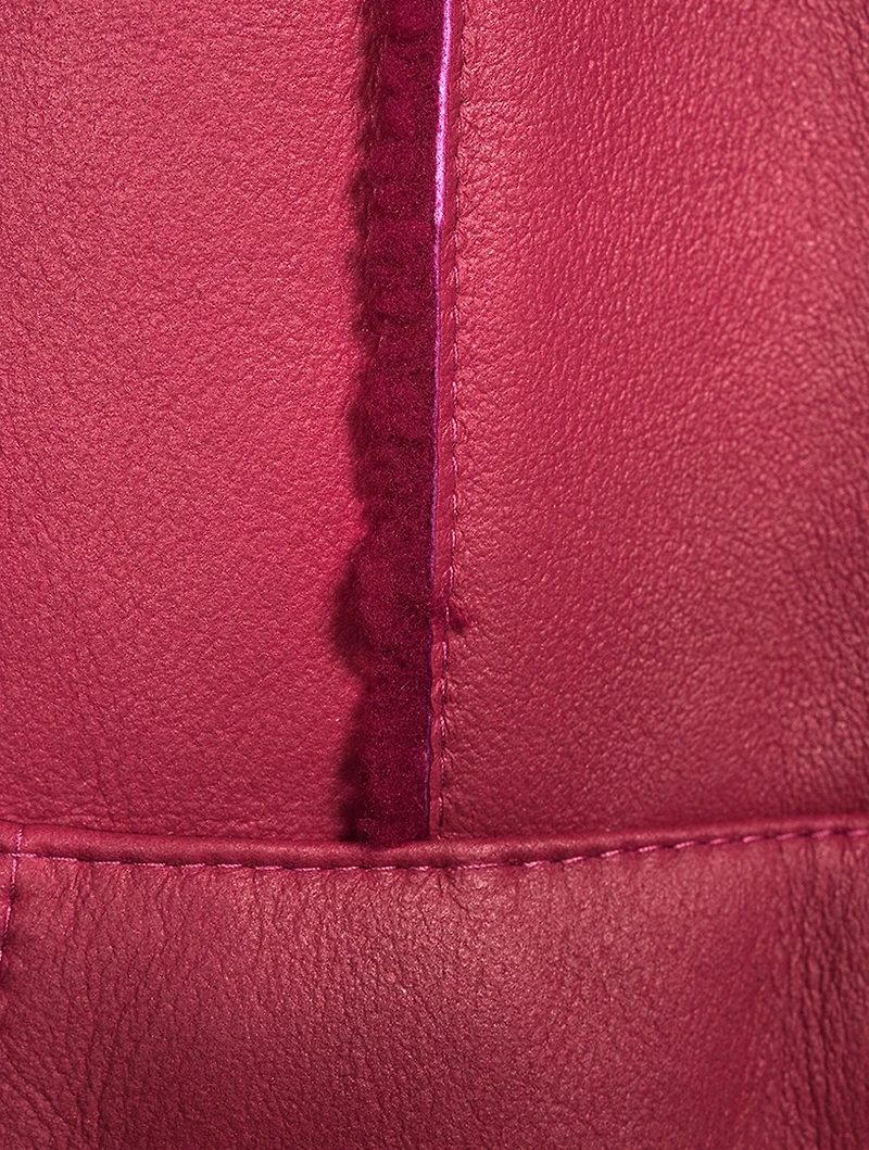 Fractal Reversible Shearling Shirt Jacket