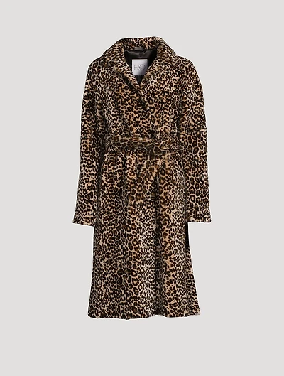 Harley Shearling Coat Leopard Print
