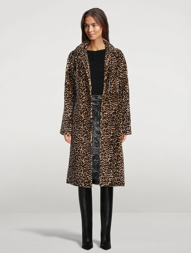 Harley Shearling Coat Leopard Print
