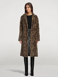 Harley Shearling Coat Leopard Print