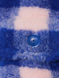 Sabi Faux Fur Jacket Check Print