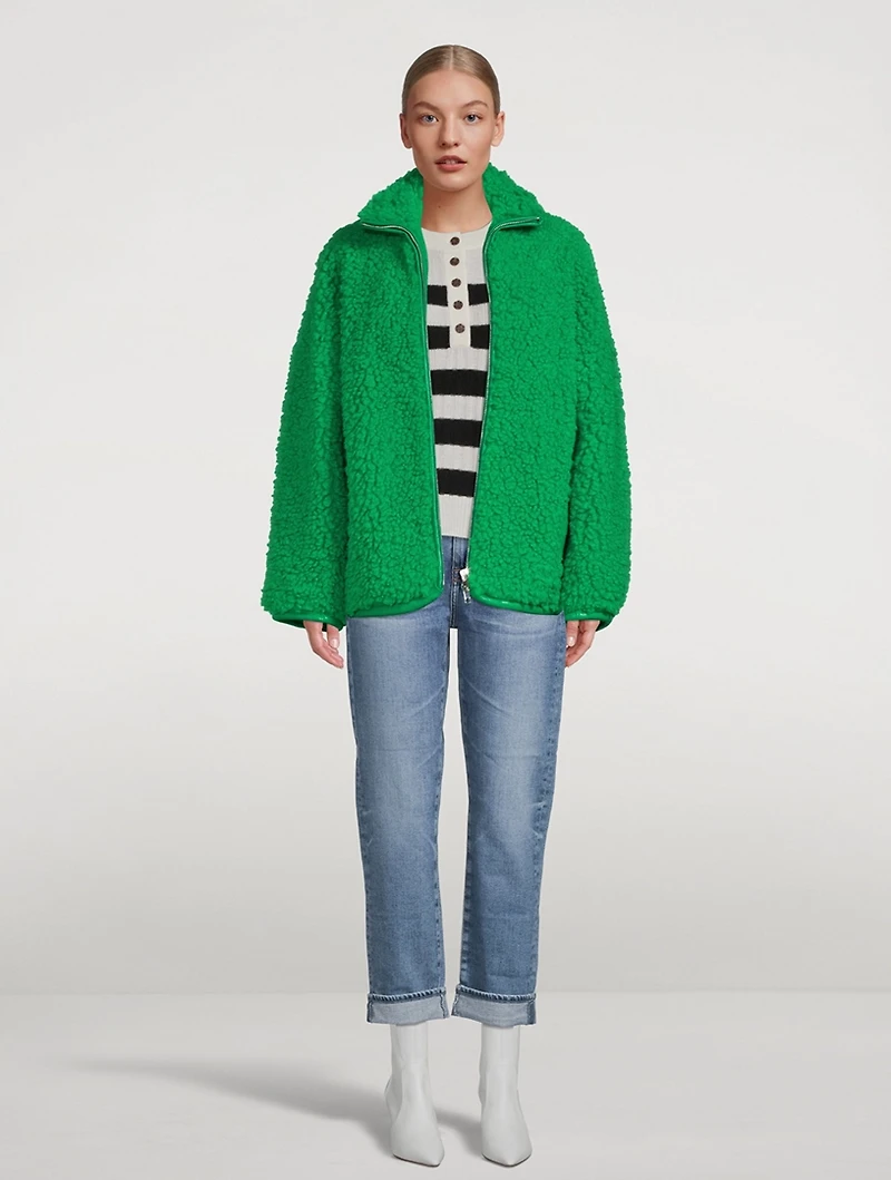 Azalea Zip-Up Teddy Jacket