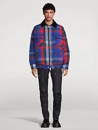 Plaid Padded Blouson Jacket