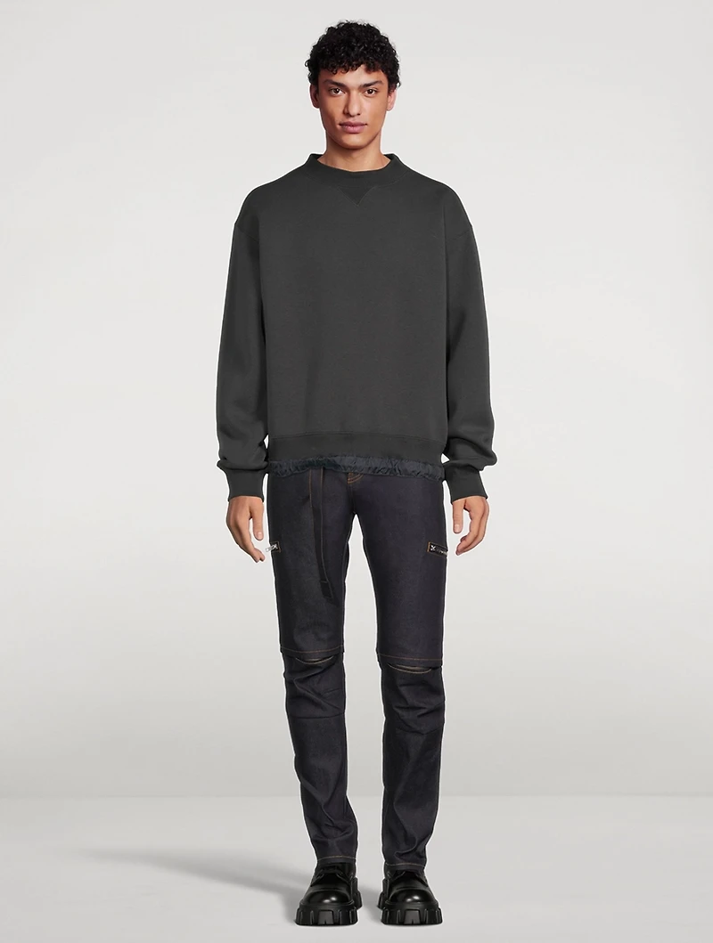 Crewneck Sweatshirt With Drawstring