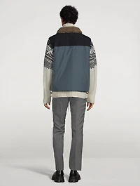 Wool And Nylon Padded Knit Jacket