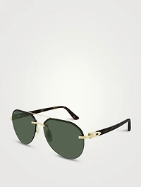 Signature C Aviator Sunglasses