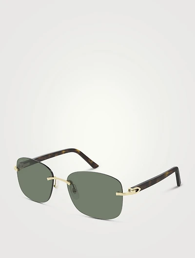 Signature C Rectangular Sunglasses