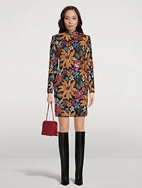 Embellished Floral Mini Dress