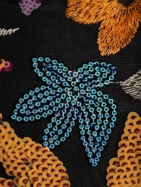 Embellished Floral Mini Dress