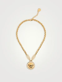 Icon Medusa Necklace With Crystals