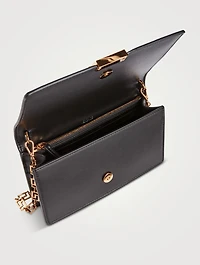 Greca Goddess Leather Chain Wallet
