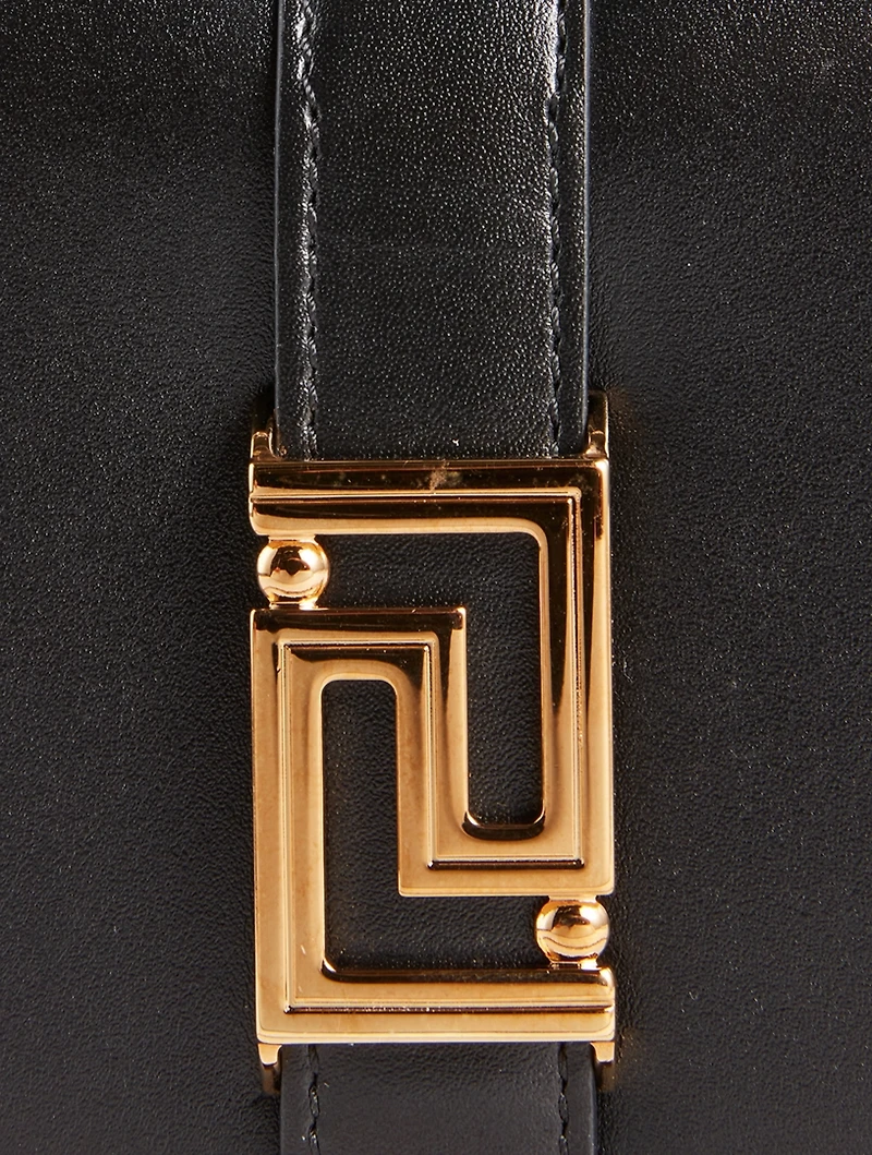 Greca Goddess Leather Chain Wallet