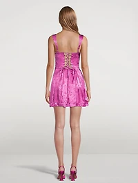 Petal Satin Corset Dress